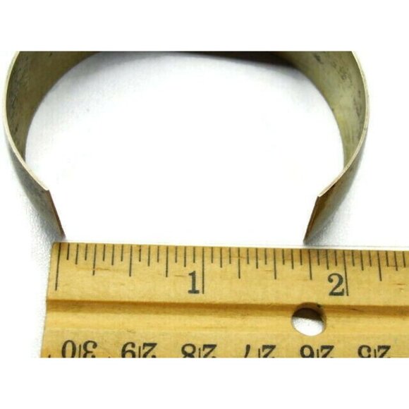 Danecraft Wide Cuff Bracelet Sterling Silver 925 Vintage Heavy Patina 3/4x2 1/2 - Picture 9 of 11